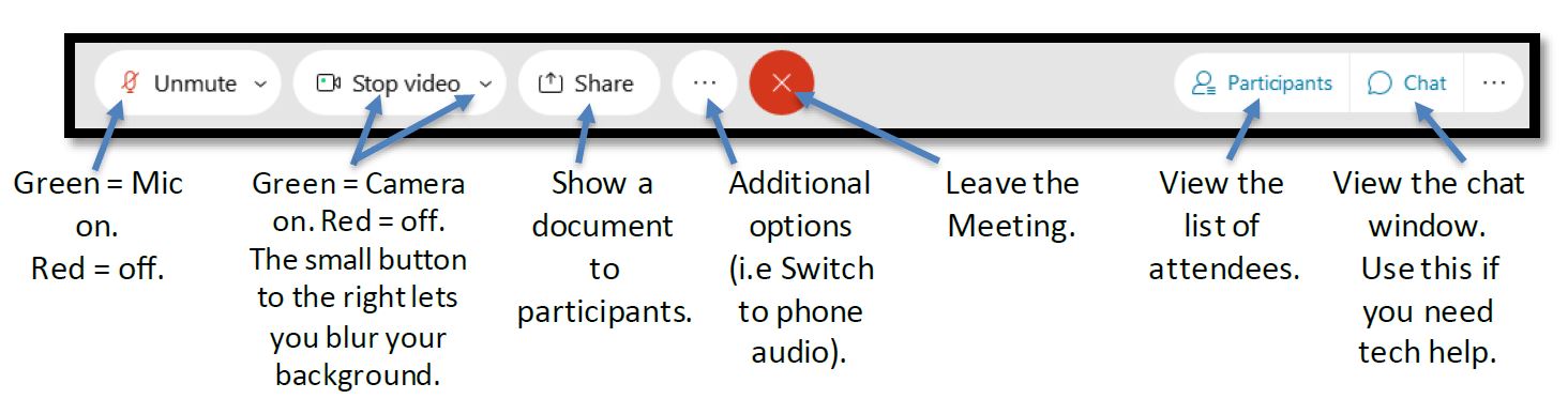 Webex controls